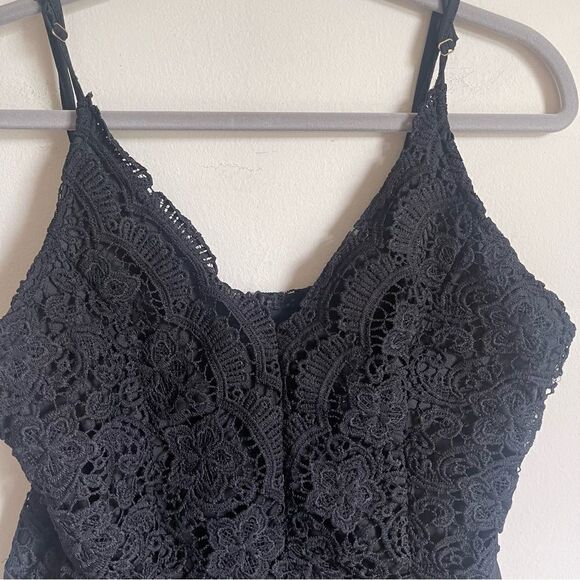 Boohoo Plus Black Premium Lace Tank Bodysuit Size 18 - Picture 9 of 12